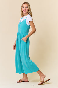 Sweet Like Candy Jumpsuit-Aqua