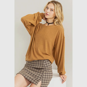 Brown Round Neck Sweatshirt